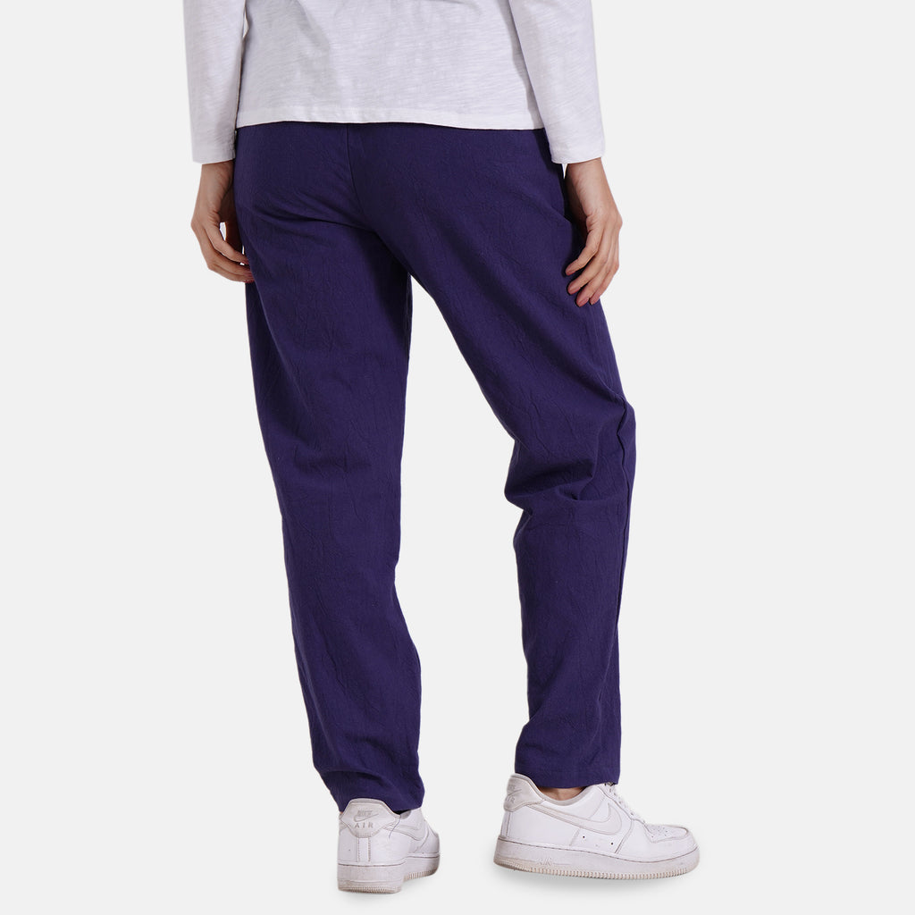 La Marey 100% Cotton Casual Trousers (Size 24 to 26) - Blue_8027474_1