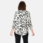 Emily Animal Printed V-neck Top (Size - 12) - Black & White_8027630_2