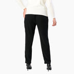 Emily Pinstripe Tapered Trouser (Size - 12) - Black_8027635_3