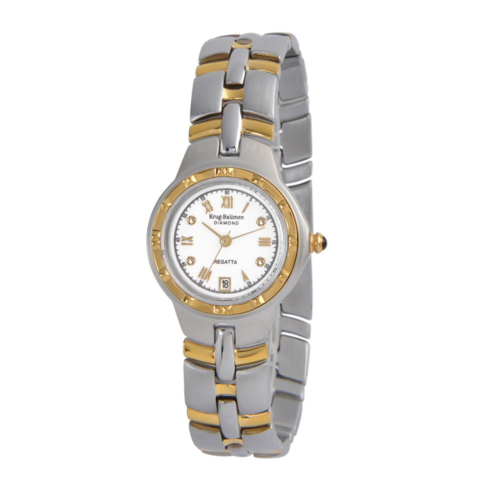 Krug Baümen Japanese Ladies Watch in Alloy - Silver Gold_8030117
