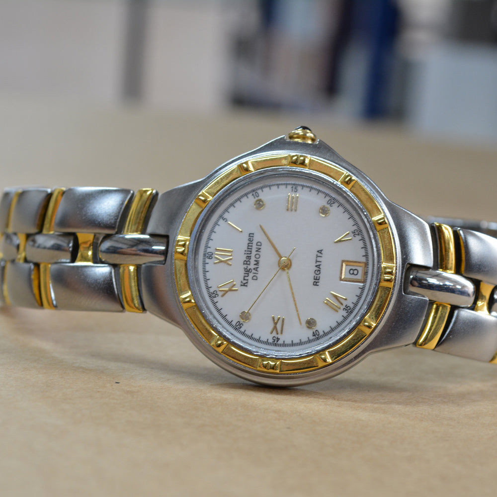 Krug Baümen Japanese Ladies Watch in Alloy - Silver Gold_8030117_1