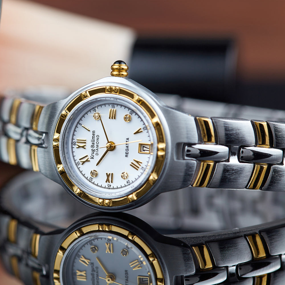 Krug Baümen Japanese Ladies Watch in Alloy - Silver Gold_8030117_2