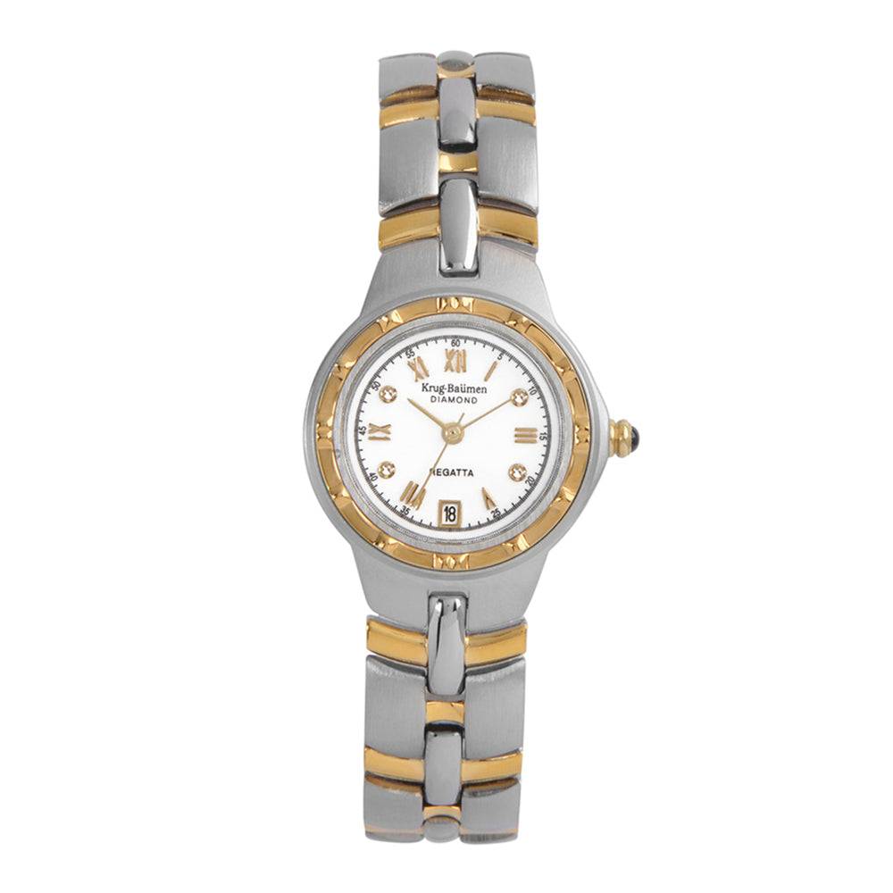 Krug Baümen Japanese Ladies Watch in Alloy - Silver Gold_8030117_3