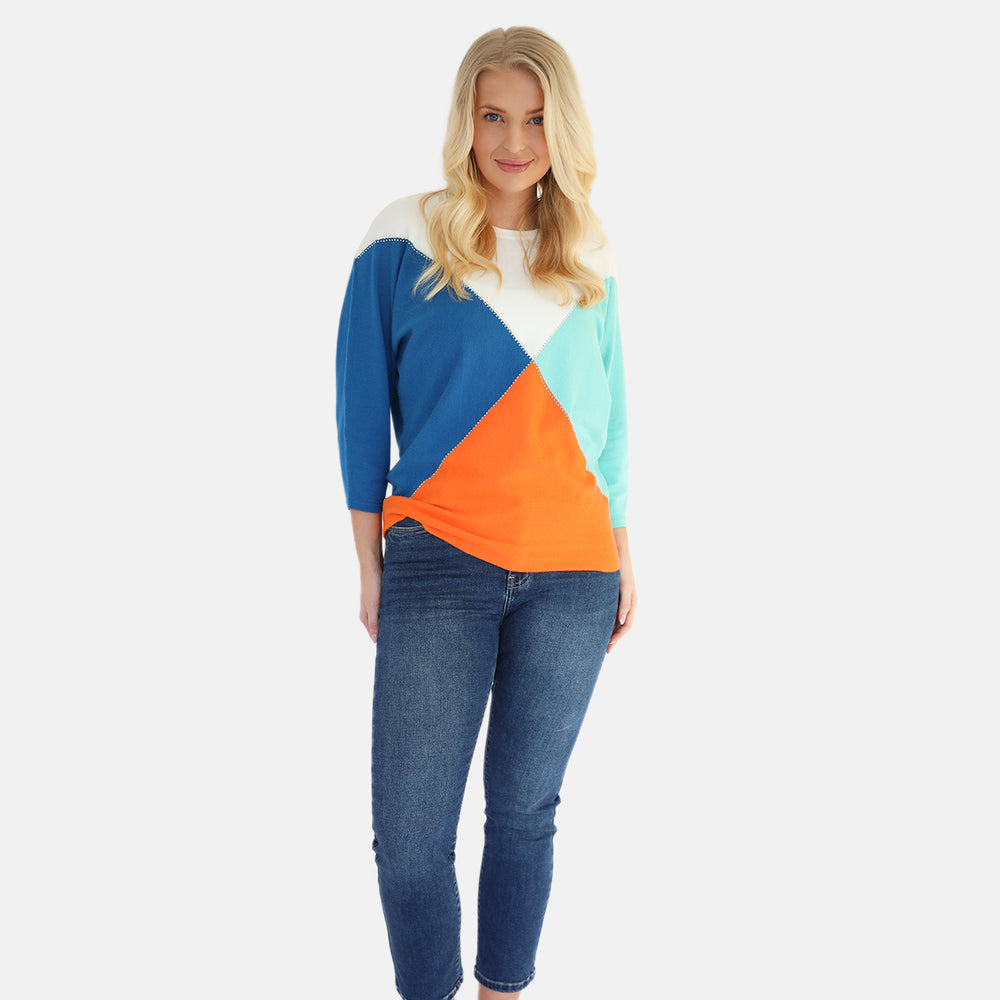 Mudflower Knitted Jumper - Cobalt Spearmint_8030134