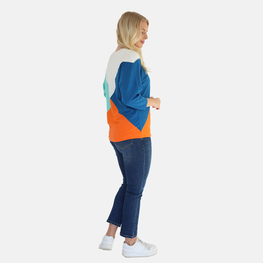 Mudflower Knitted Jumper - Cobalt Spearmint_8030134_3