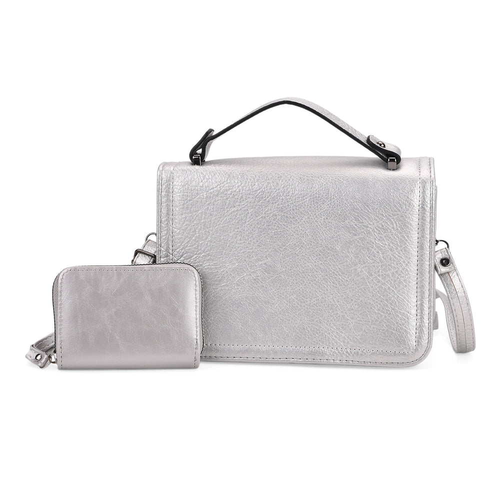 Crossbody Bag (Size - One Size) - Silver & Black_8030804