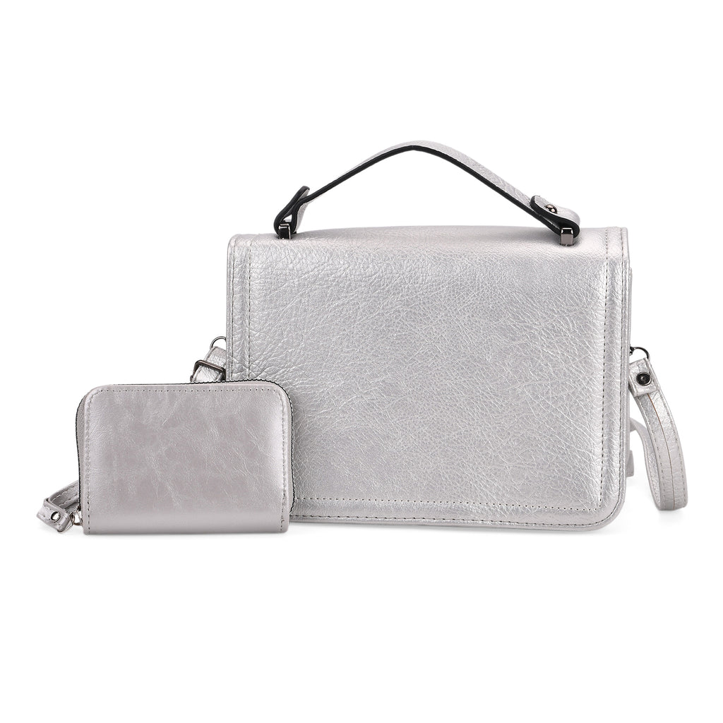 Crossbody Bag (Size - One Size) - Silver & Black_8030804