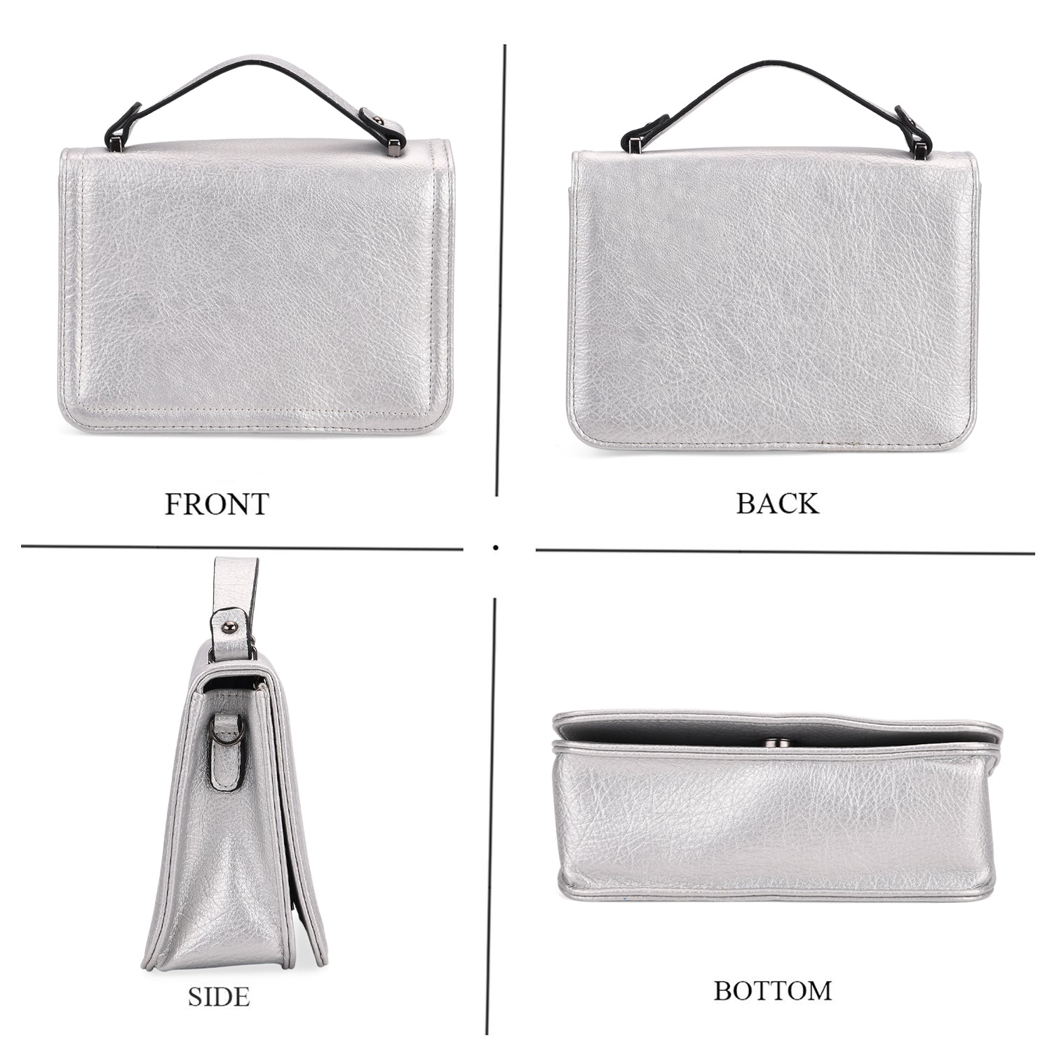 Crossbody Bag (Size - One Size) - Silver & Black_8030804_3