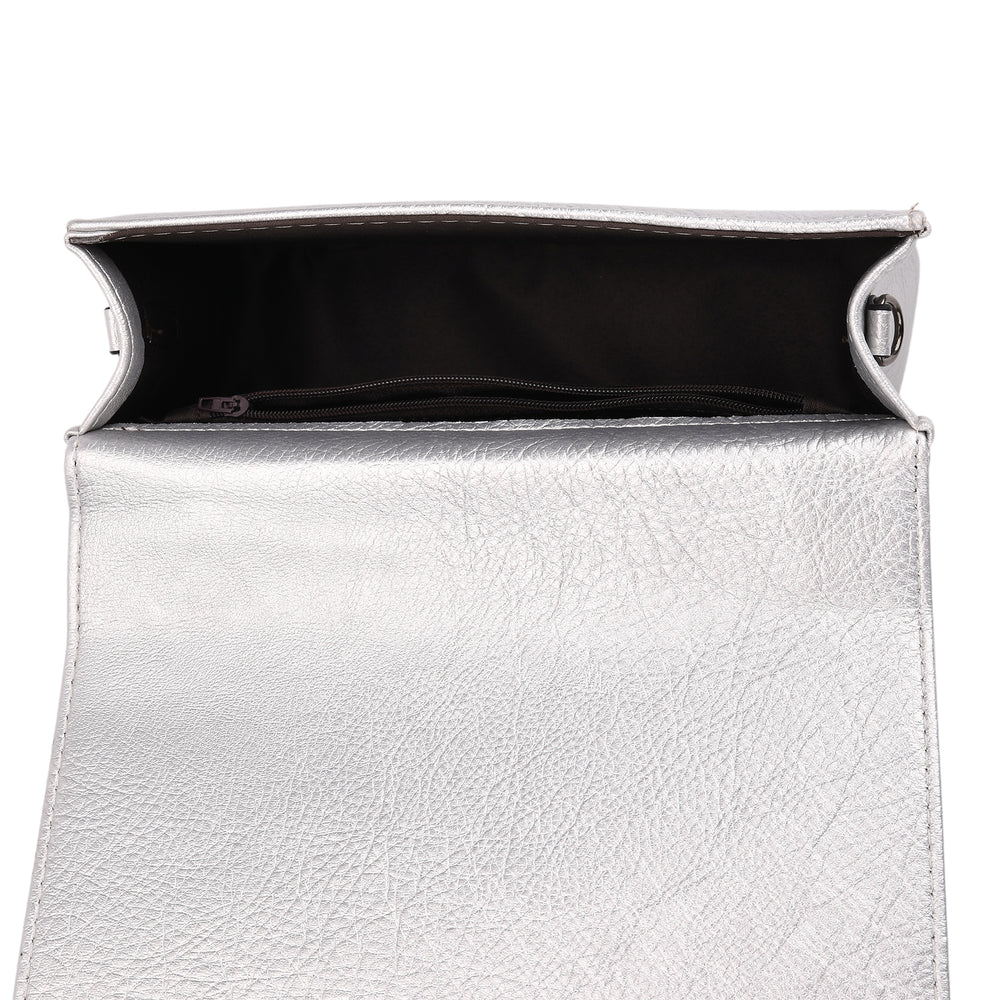 Crossbody Bag (Size - One Size) - Silver & Black_8030804_4