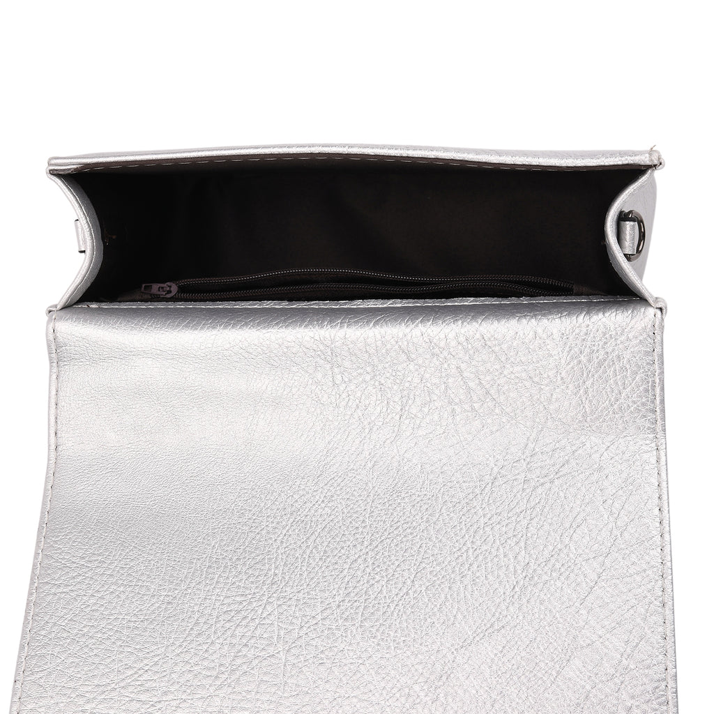 Crossbody Bag (Size - One Size) - Silver & Black_8030804_4