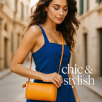 Fully Lined Woven Pattern Crossbody Bag - Yellow