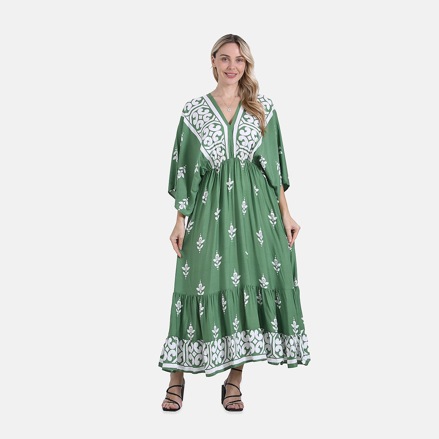 & Maisi Printed Maxi (Size - One Size) - Green & Green