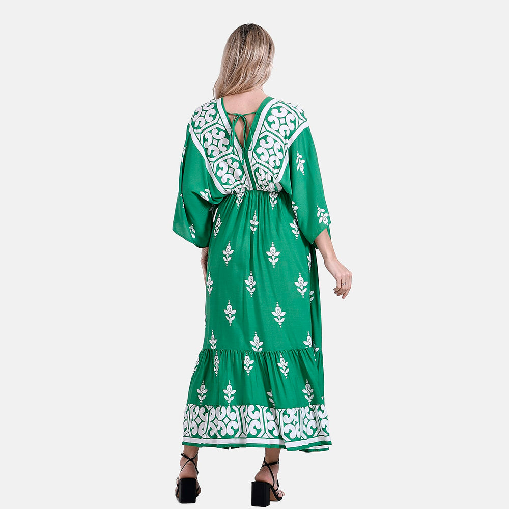 & Maisi Printed Maxi (Size - One Size) - Green & Green