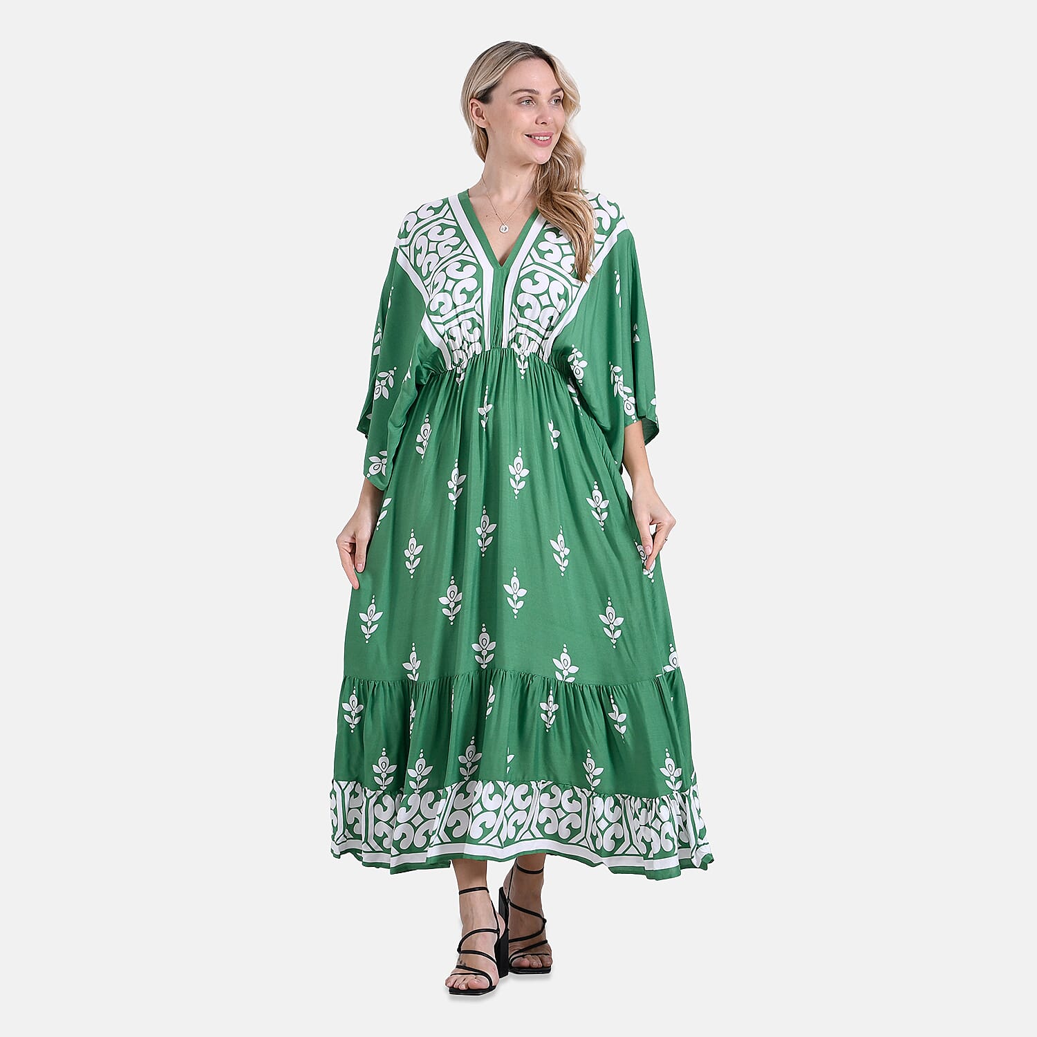 & Maisi Printed Maxi (Size - One Size) - Green & Green