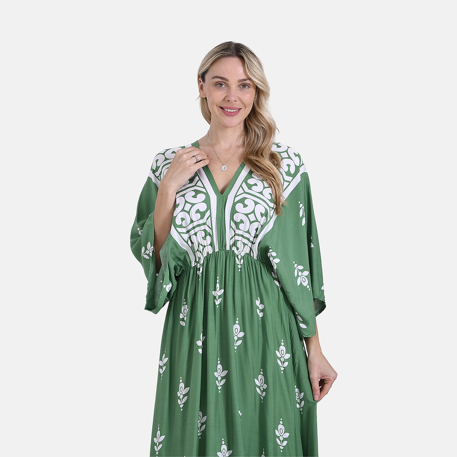 & Maisi Printed Maxi (Size - One Size) - Green & Green