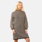 Anamor Classic Striped Knit Midi Dress (Size - L/XL) - Beige_8033485_2