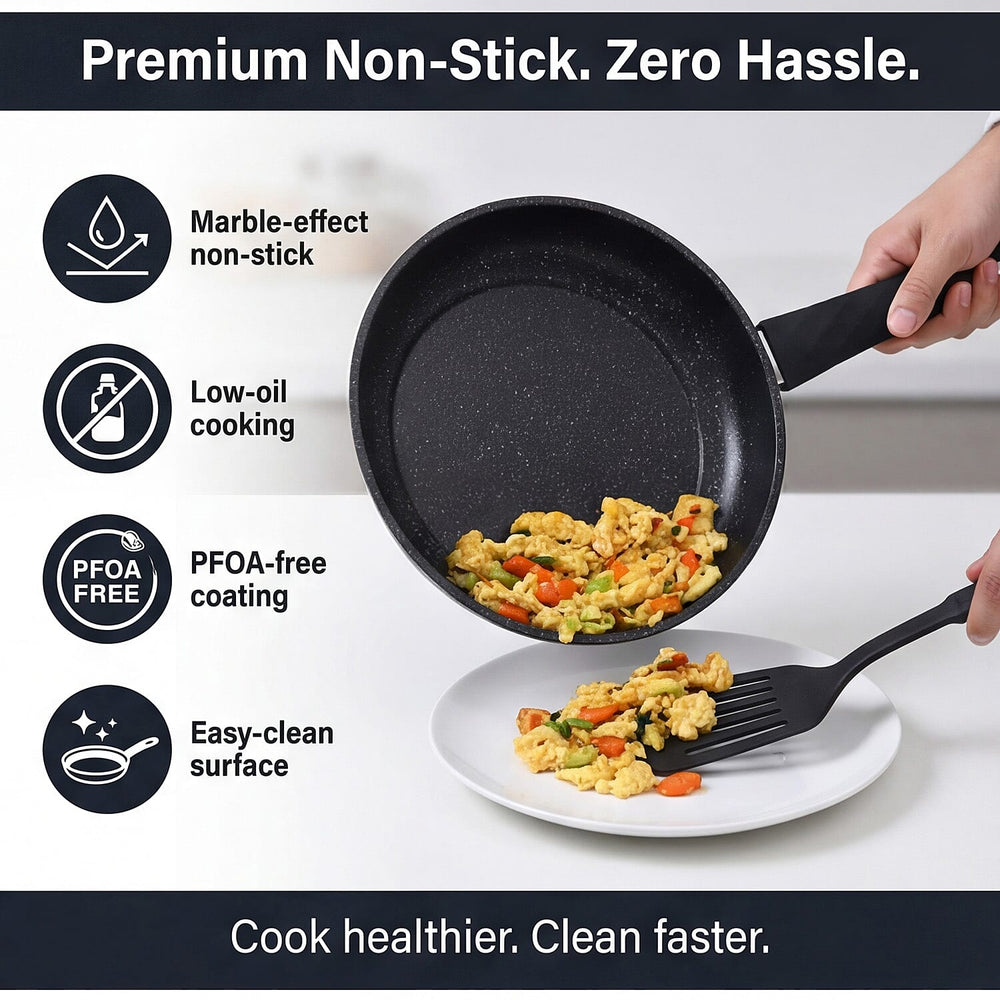 Cookware Set (Size - One Size) - Black & Black