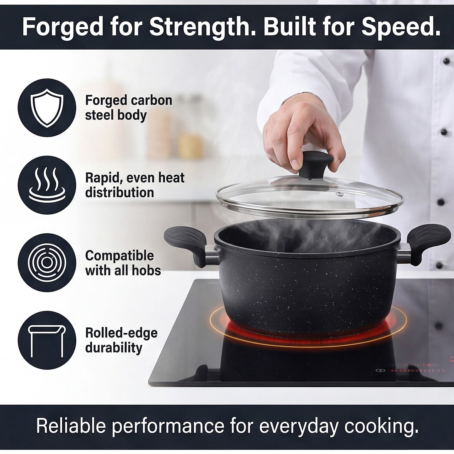 Cookware Set (Size - One Size) - Black & Black