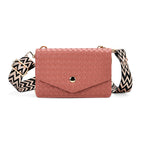 Stylish Crossbody Messenger Bag with Adjustable Strap & Card Slots - Pink_8044098