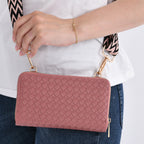 Stylish Crossbody Messenger Bag with Adjustable Strap & Card Slots - Pink_8044098_2