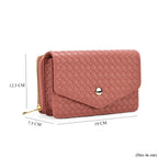 Stylish Crossbody Messenger Bag with Adjustable Strap & Card Slots - Pink_8044098_7