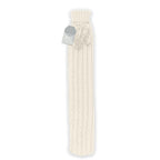 THE BIG GIFTING CLOSEOUT - Cable Knitted Long Hot Water Bottle 2L - Cream