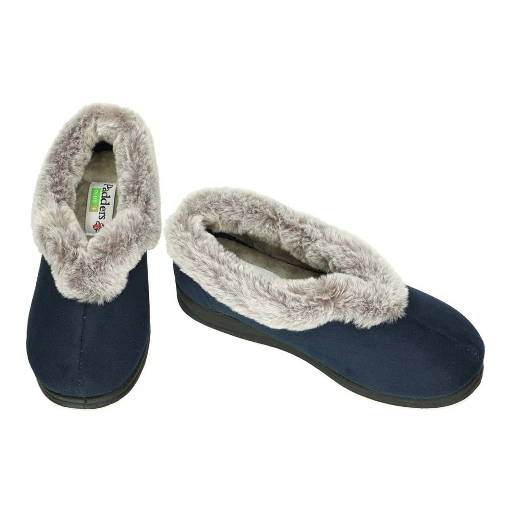 Padders Ladies Slipper (Size - 4) - Navy_8044409