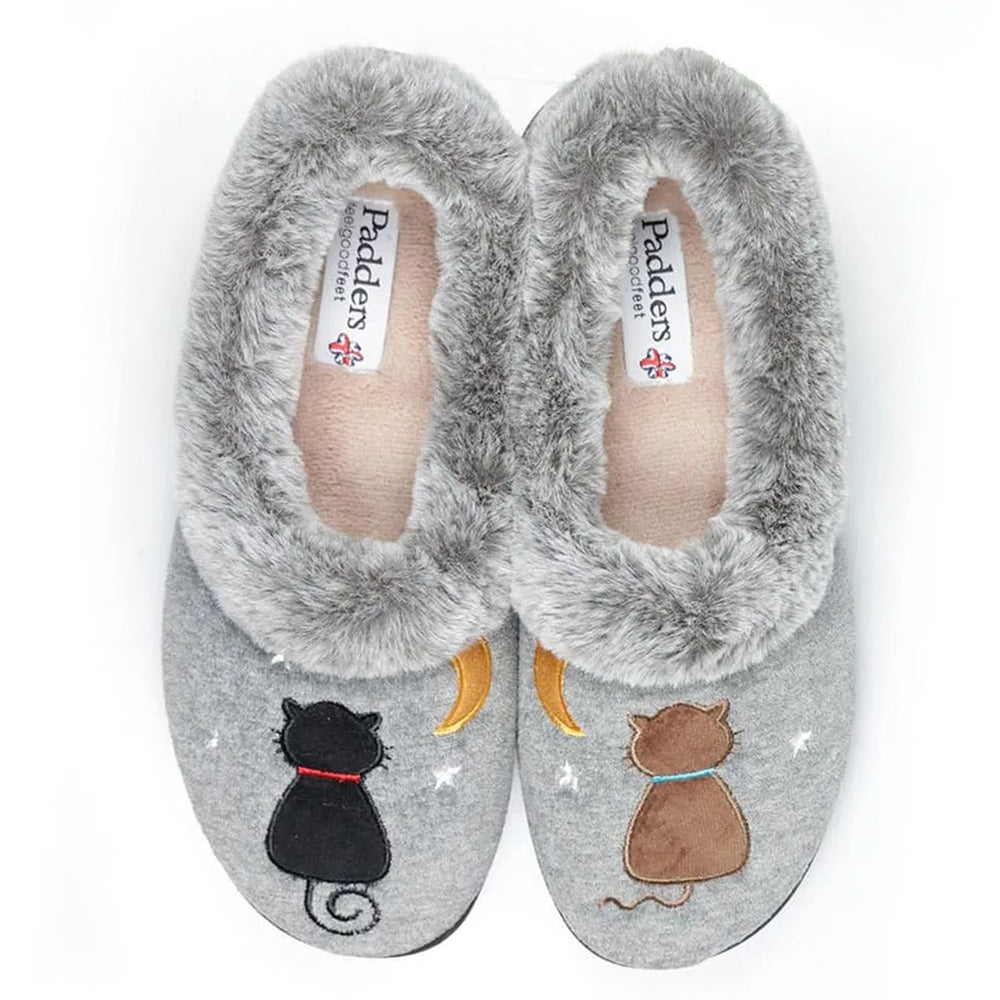 Padders Ladies Slipper (Size - 3) - Grey_8044418