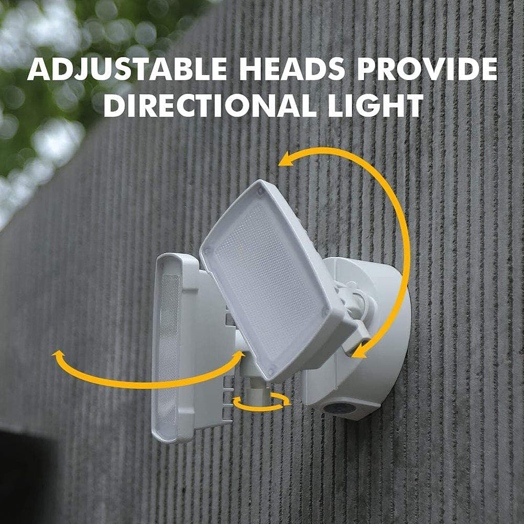 Chimera Twin Head LED Dusk to Down Sensor Flood Light (17.9W) 2020 Lumen - White