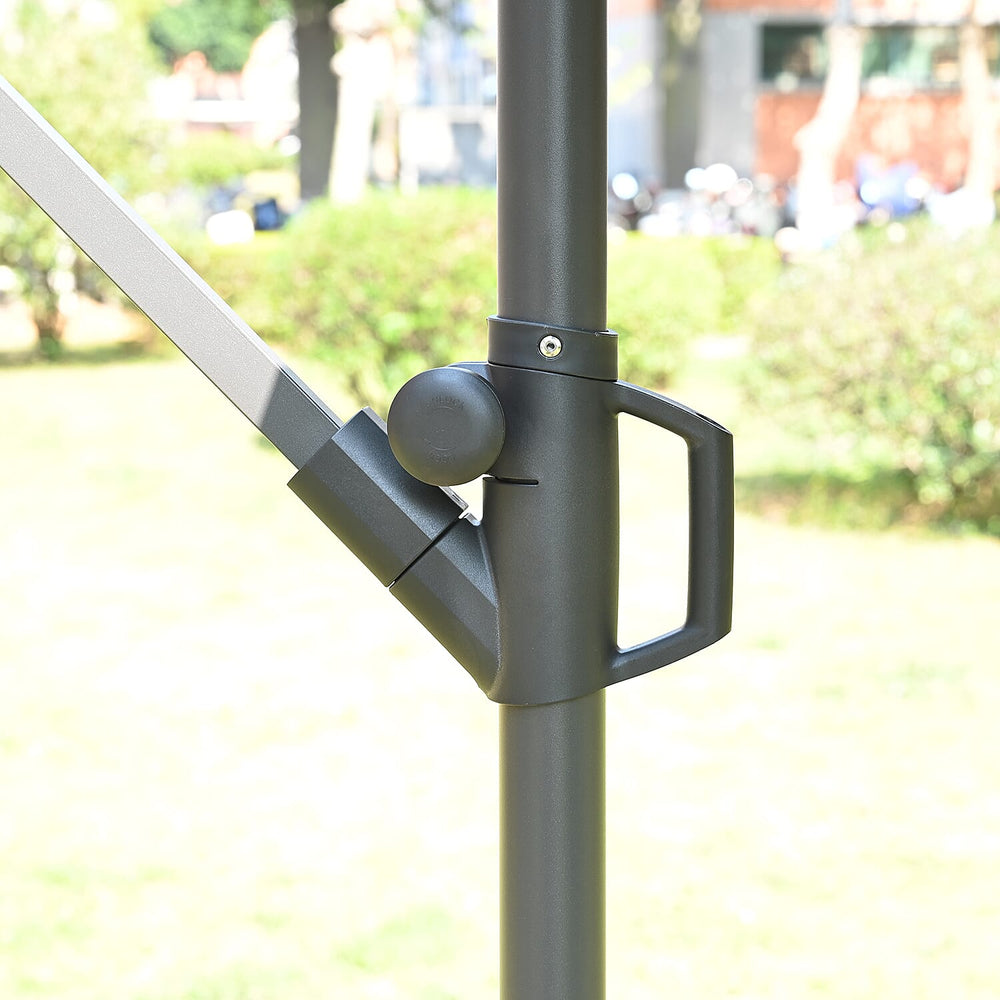 3M Banana Outdoor Patio Parasol for Sunshade & Rain - Adjustable (With Crank Handle)
