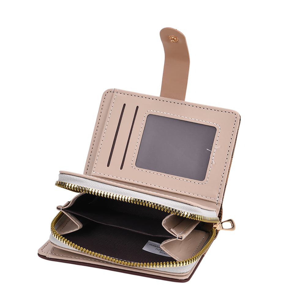 PU Patterned Wallet (Size 7x1x3 in) - Brown & Brown_8046641_6