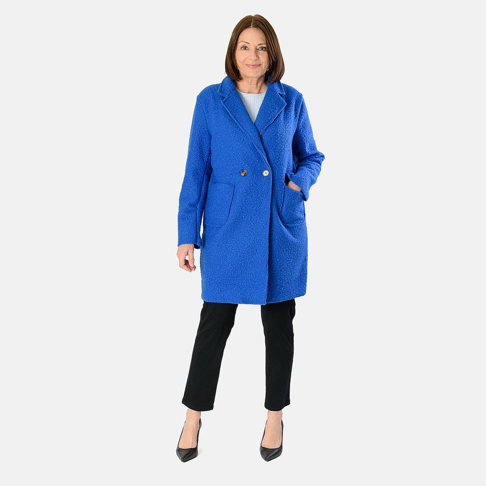 Knitted Coat (Size - One Size) - Cobalt