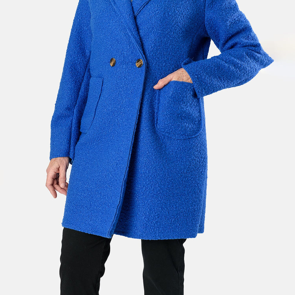 Knitted Coat (Size - One Size) - Cobalt