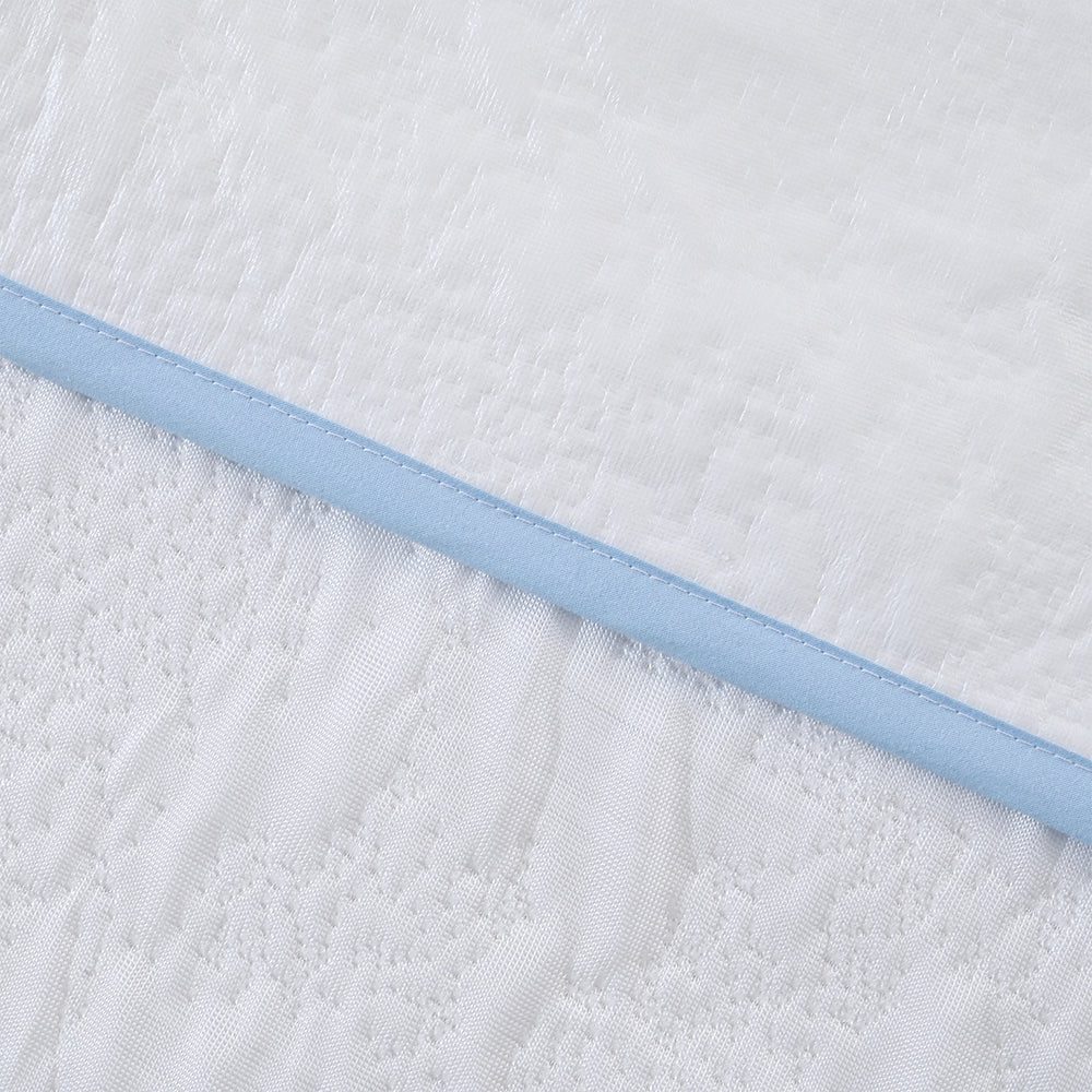 Cooling Jacquard Waterproof Mattress Protector (Size - 150x200cm) - White_8047310_5