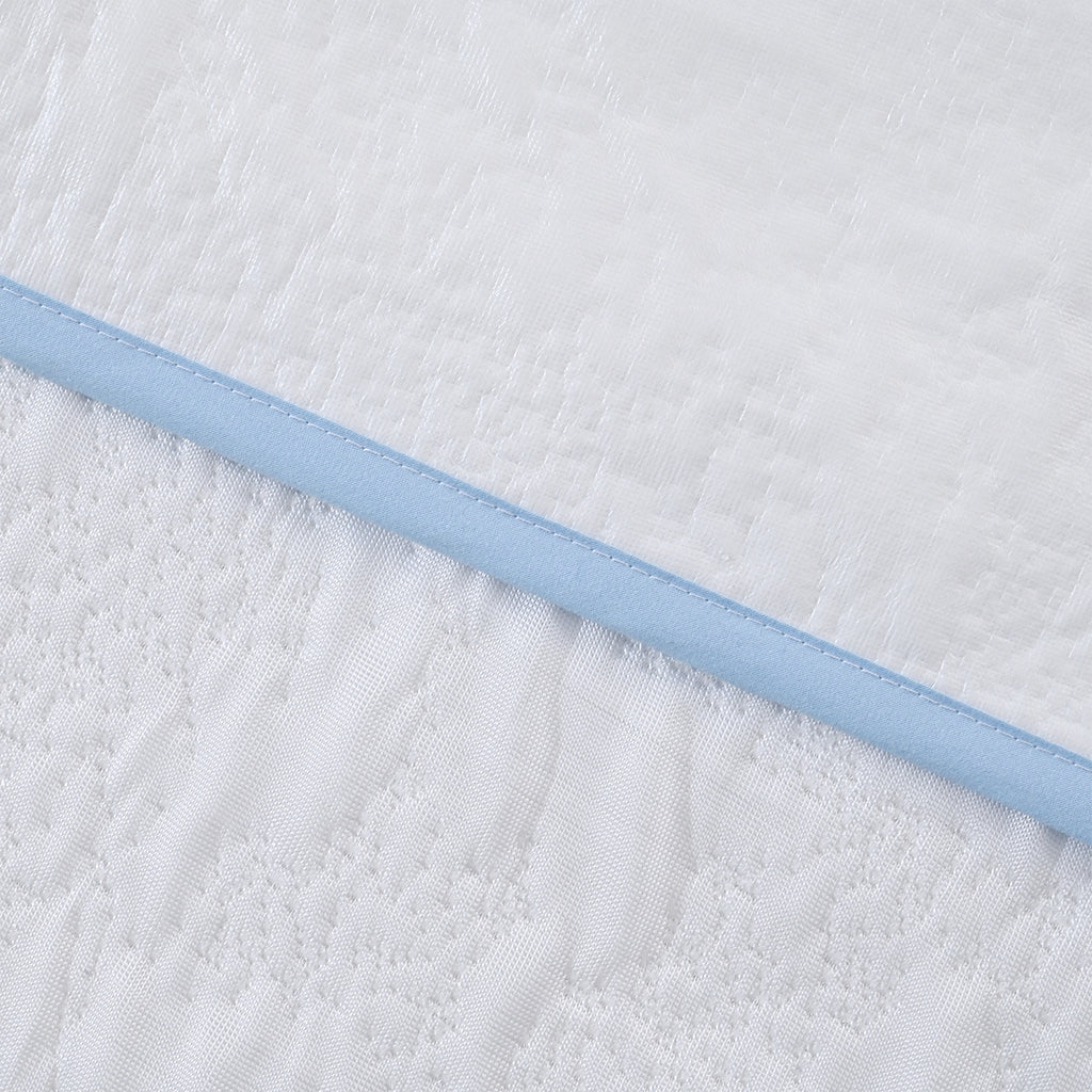 Cooling Jacquard Waterproof Mattress Protector (Size - 150x200cm) - White_8047310_5