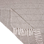 Green Living Collective Cotton Throw Blanket (Size 200x170 cm) - Beige