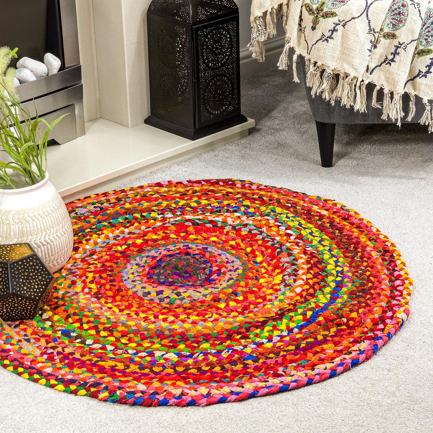 IW Cotton Rug and Door Mat (Size 1x150 cm) - Multi Color_8060842_1