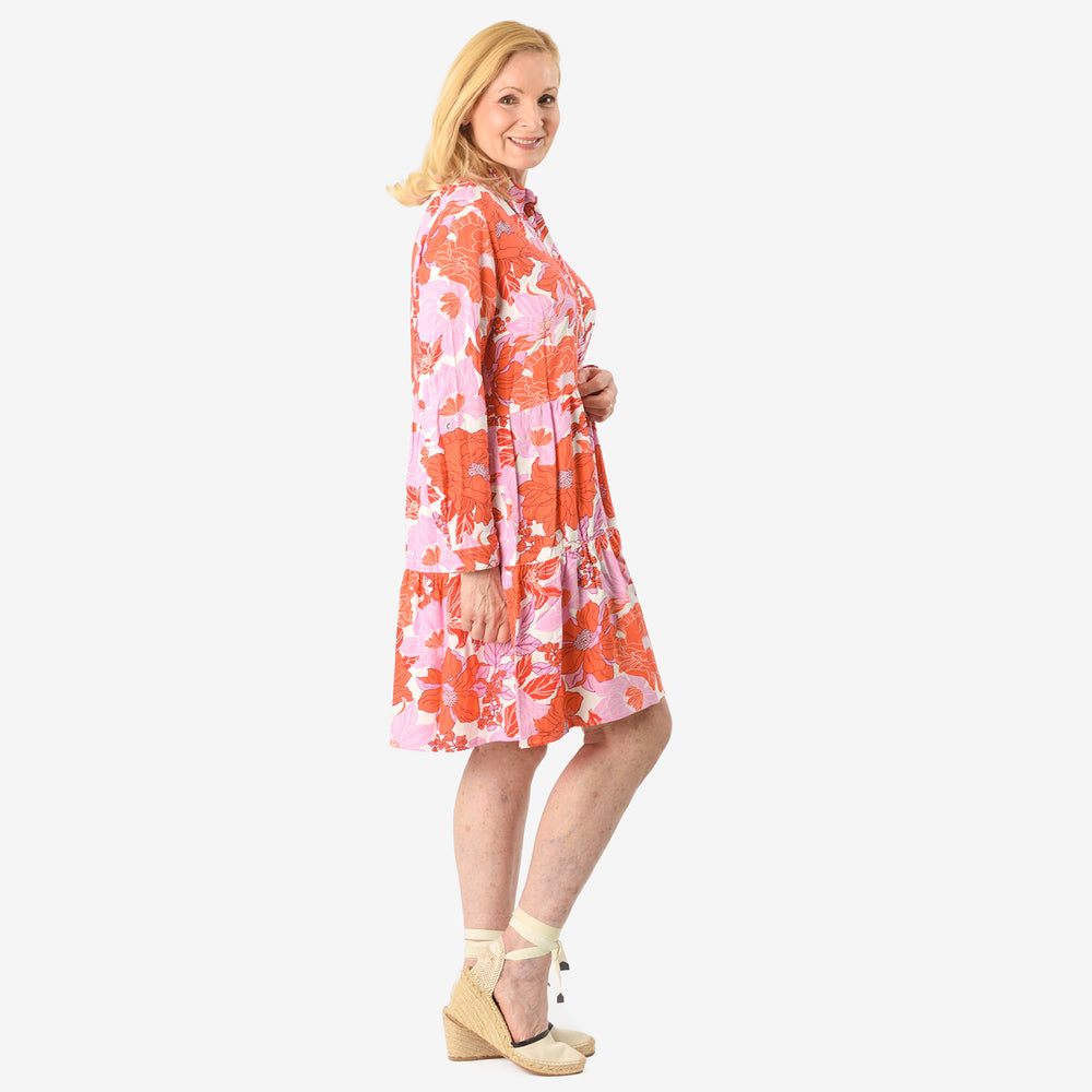 Closeout Deal Printed Tunic Top (Size 22) - Orange Purple_8061662_3