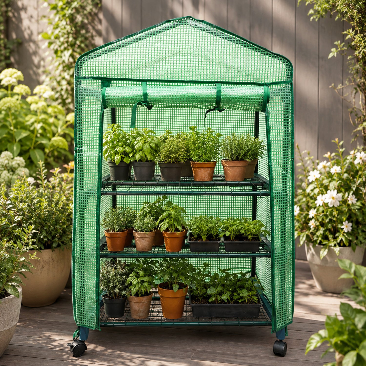 Plastic Gardening Tool (Size 49x69x93 cm) - Green_8068007_1