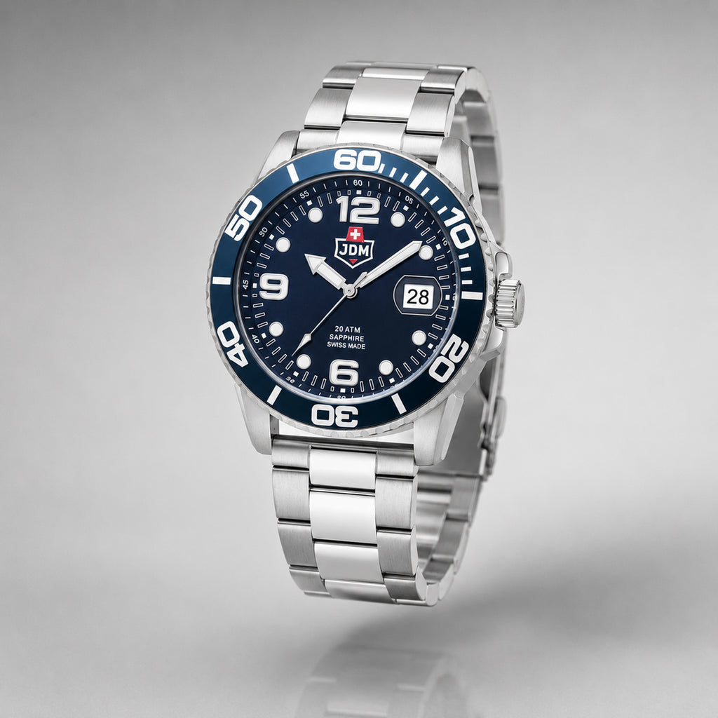 JDM Military Swiss Mens Watch in Stainless Steel_8070739