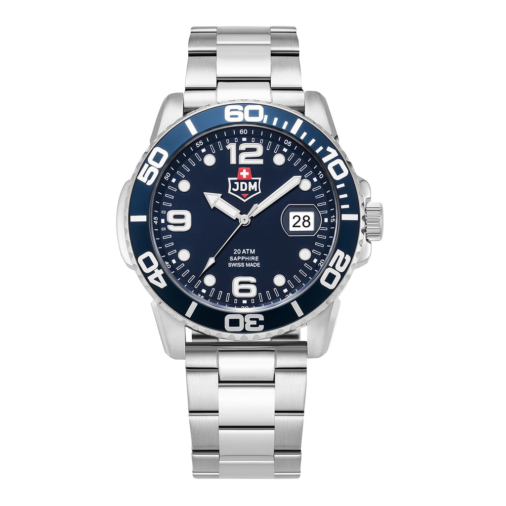 JDM Military Swiss Mens Watch in Stainless Steel_8070739_2