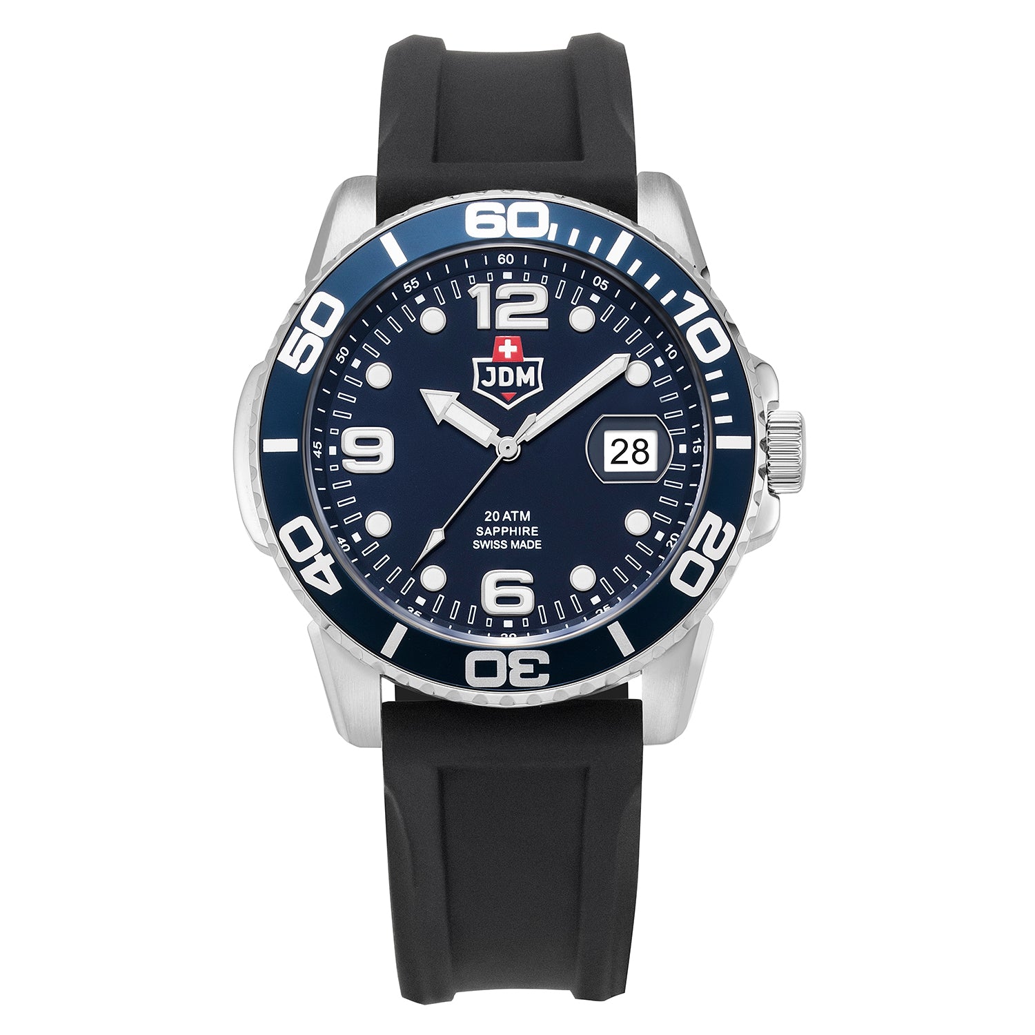 JDM Military Swiss Mens Watch in Stainless Steel_8070739_3