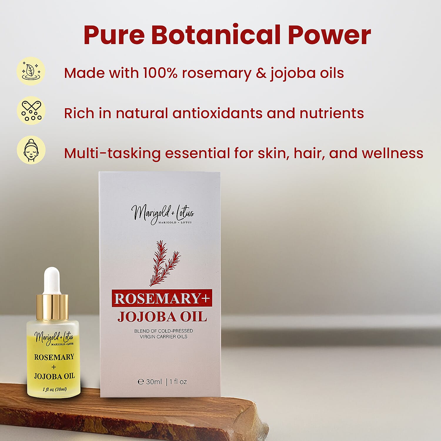 Marigold & Lotus Rosemary & Jojoba Oil 100% pure