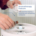 Honeywell Round Air Purifier - True HEPA filtration, Air Quality Indicator with Sensor Monitoring, Automatic Cleaning Model, Ultra Quiet.