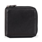 Genuine Leather RFID Wallet with Protective Zipper - Black_8077114_6