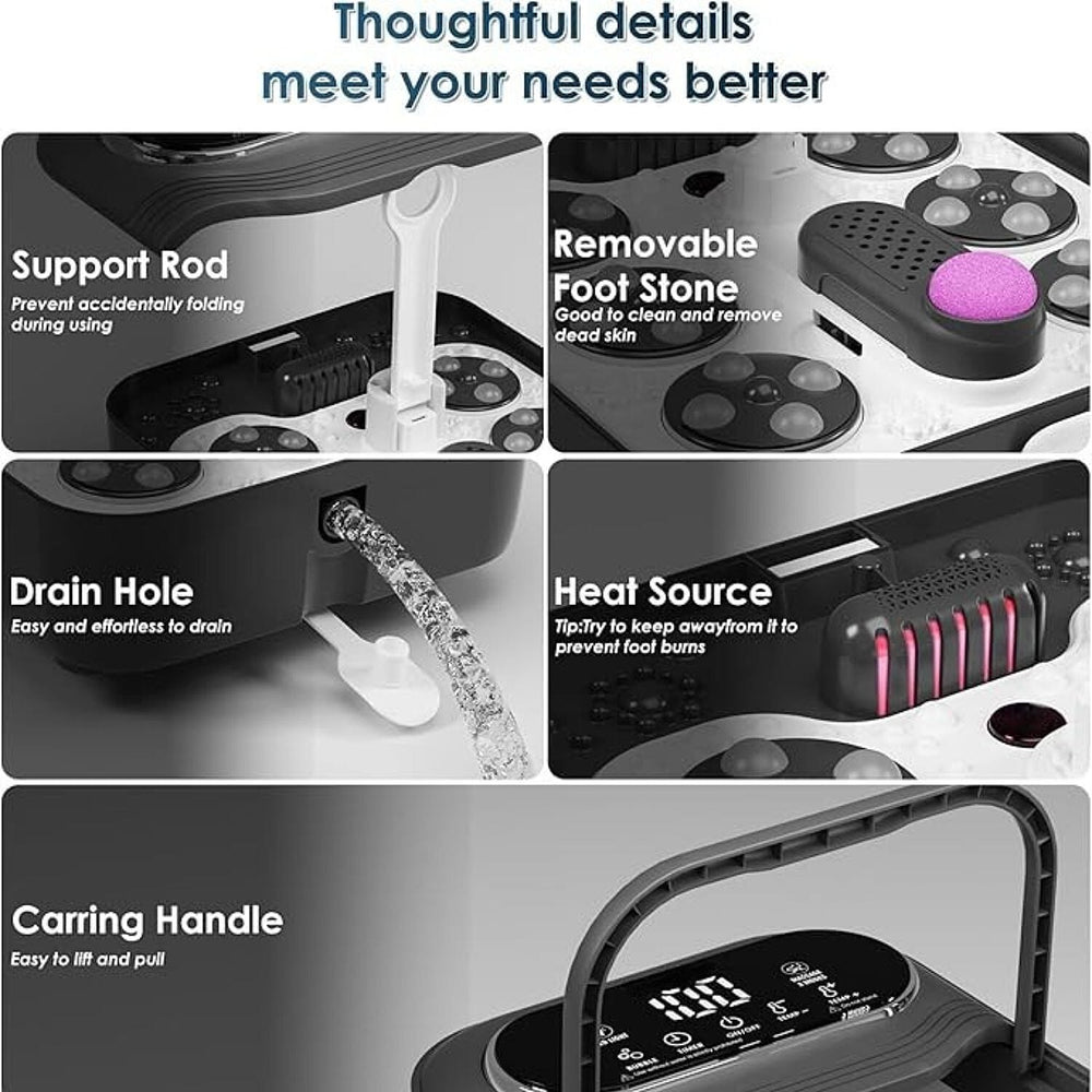 Bliss - Beyond Foldable Foot Spa Massager with Bubbles - Heat Function