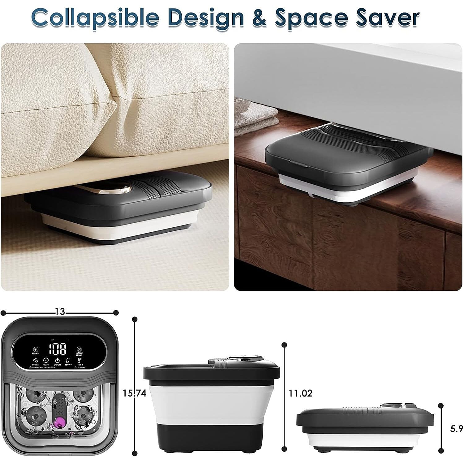 Bliss - Beyond Foldable Foot Spa Massager with Bubbles - Heat Function