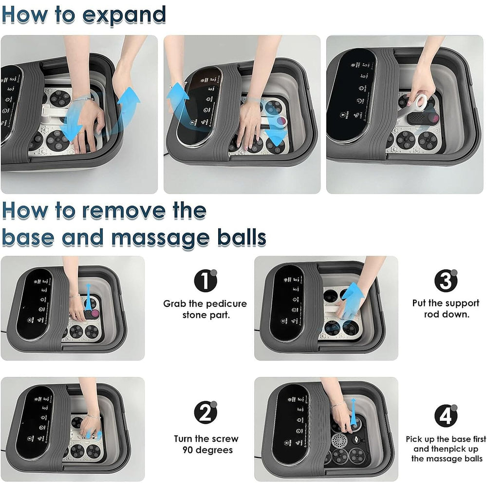Bliss - Beyond Foldable Foot Spa Massager with Bubbles - Heat Function