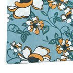 Hush Heaven 3-Piece Floral Print Duvet Set with Pillow Covers - Storage Bag (Size Double) - Blue