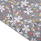 Homesmart 3-Piece Floral Print Duvet Set with Pillow Covers & Storage Bag (Size Double) - Grey_8083257_8